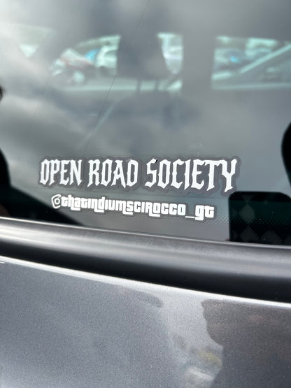 Open Road Society Sticker