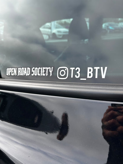 Open Road Society Sticker