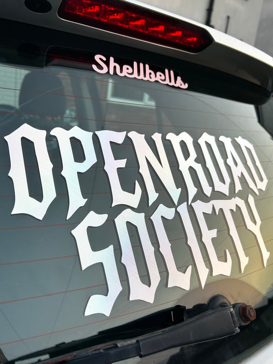 Open Road Society Back window sticker
