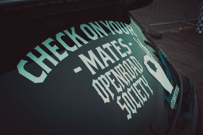 Open Road Society Back window sticker