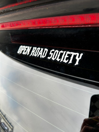 Open Road Society Sticker